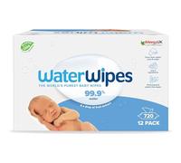 WaterWipes Original Baby Wipes, 720 Count (12 Packs), 99.9% Water-Based Wipes, Unscented, For Sensitive Skin, Packaging May Vary