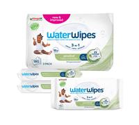 WaterWipes Sensitive+ Baby & Toddler Wipes, 180 Count (3 Packs), 3-In-1 Cleans,