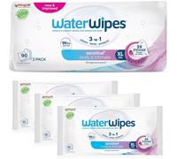 WaterWipes Sensitive+ Body & Intimate Cleansing Wipes, 99.9% Purified Water, XL Textured Wipes, Inc