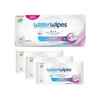 WaterWipes Sensitive+ Body & Intimate Wipes, 90 Wipes (3 Packs), 3-In-1 Cleans, Cares, Protects, 99.9% Water, Unscented & Hygiene Wet Wipes, Adult Care