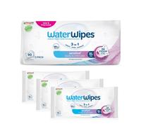 WaterWipes Sensitive+ Body & Intimate Cleansing Wipes, 99.9% Purified Water, XL Textured Wipes, Incontinence Care, Fragrance Free, 90 Count