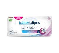 WaterWipes Sensitive+ Body & Intimate Cleansing Wipes, 99.9% Purified Water, XL Textured Wipes, Incontinence Care, Fragrance Free, 90 Count
