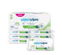 WaterWipes Sensitive+ Hydrating Boost Wipes, 360 Count (6 Packs), 3-In-1