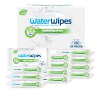 WaterWipes Sensitive+ Hydrating Boost Wipes, 720 Count (12 Packs), 3-In-1 Cleans, Cares, Hydrates, 99% Water with Aloe Vera, Unscented Baby Wipes