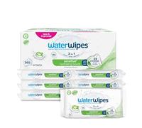 WaterWipes Sensitive+ Hydrating Boost Wipes, 360 Count (6 Packs), 3-In-1 Cleans, Cares, Hydrates, 99% Water with Aloe Vera, Unscented Baby Wipes