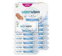 WaterWipes Sensitive+ Newborn & Baby Wipes, 720 Count (12 Packs), 3-In-1 Cleans, Cares, Protects, 99.9% Water, Unscented