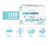 WaterWipes Sensitive On The Go Wipes 100 Count 10 Packs 3In1 Cleans Ca