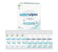 WaterWipes Sensitive+ On The Go Wipes, 224 Count (8 Packs), 3-In-1 Cleans, Cares, Protects, 99.9% Water, Unscented Wet Wipes