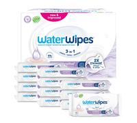 WaterWipes Sensitive+ Soothing Wipes, 720 Count (12 Packs), 3-In-1 Cleans, Cares, Soothes, 99% Water with Botanical Extract, Unscented Baby Wipes