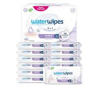 WaterWipes Sensitive+ Soothing Wipes, 720 Count (12 Packs), 3-In-1 Cleans, Cares, Soothes, 99% Water with Botanical Extract, Unscented Baby Wipes