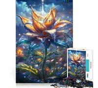 Watery Flower Bloom Jigsaw Puzzles for Adults 1000 Think Boost Game Precise Interlock Structure Easy to Learn Family Enjoyment (38x26cm)