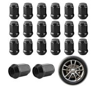 WateryWave 20 x Wheel Nuts M14 x 1.5 for Dodge Ram for Jeep etc. Black