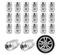 WateryWave 20x Wheel Nuts M12 x 1.25 for Nissan Subaru etc. Silver