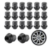 WateryWave 20x Wheel Nuts M12 x 1.5 for Ford Mondeo Focus Black