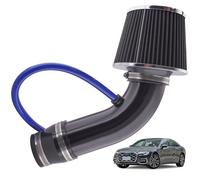 WateryWave Universal Cold Air Intake Kit 3" 76mm Cone Alumimum Air Filter Car Induction Kit for Cars Mods and Racing Performance Air Filter Enhancements，Air Purifier Filter for My Car (Black)