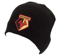 Watford Fc Black Beanie Knitted Winter Hat Adults One Size
