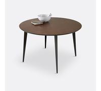Watford Vintage Round Dining Table in Walnut Veneer walnut