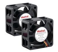 Wathai 40mm 12V 2Pin DC Brushless Cooling Fan - 40x40x20mm - 6000RPM - 6.78CFM - 25dBA - Compatible with Xbox, PS4, Laptops, Servers, 3D Printers