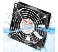 Wathai IP68 120mm x 25mm 12V Waterproof Exhaust Cooling Fan High Performance Dual Ball 12 Volt Fan 2Pin for DIY RV Refrigerator, Grow Tent, Terrarium Ventilation Cooling