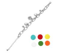 WATIIFUFU 1 Set Heart Shaped Hollow Aromatherapy Bracelet with Adjustable Chain Beautiful Hand Chain for Women Includes Cotton Cores for Custom Scents Fashionable Hip Hop Jewelry