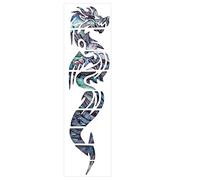 WATIIFUFU 1 Sheet Dragon Pattern Guitar Fret Inlay Decals Self-adhesive Sticker for Ukulele and Musical Instruments Blue Plastic Material Easy to Use, Will Not Leave Residue, for Decorating