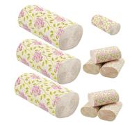WATIIFUFU 10 Rolls Bamboo Toilet Paper with Cute Rose Prints Soft Natural Pulp Tissue for Home and Office Decorative Patterned Toilet Tissues Bulk Pack Skin-Friendly Multipurpose Bathroom