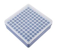 WATIIFUFU 100 Holes Test Tube Storage Box Reusable Test Tubes Box Lightweight Plastic Laboratory Case Easy to Transport Green Design for Clinical Environment