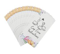 WATIIFUFU 100pcs Paper Cup Care Instruction Cards Small and Lightweight Packing Tags for Glass Cup Maintenance Guide in Package Or Shopping Bag