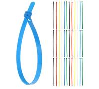 WATIIFUFU 100PCS Reusable Self-Locking Nylon Cable Zip Ties Black Cord Ties for Charging Cables Electronics Wire Management Home Office Garden Workshop Use