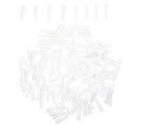 WATIIFUFU 100Pcs Transparent Tweezer Tip Protectors Clear Sleeve Caps for Precision Crafting Beauty Supplies Lightweight Covers Prevent Damage