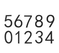 WATIIFUFU 10pcs Acrylic 3d Raised House Numbers 0-9 Matte Black 7x4.6cm Self-adhesive Door Address Sign Stickers for Apartment Mailbox Front Door Hotel Room