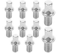 WATIIFUFU 10pcs Drum Key Bolts Silver Plated Iron Sleek Look Easy Install Suitable for Percussion Accessories Snare Drum Pedal Shaft
