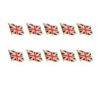 WATIIFUFU 10pcs England Flag Brooch Iron Material Clothing Decoration with Smooth Surface, Creative Design for Festival and Gathering Accessories
