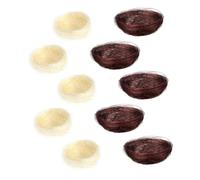 WATIIFUFU 10Pcs Faux Bird Nests Lightweight Decorative Rattan Nest Props for Cold Dish Layout and Outdoor Garden Ornamentation