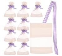 WATIIFUFU 10pcs Lavender Sachet Bags Empty Mesh Pouches for DIY Fragrance Storage Cotton Blend with Double-sided Window Portable Organizers for Jewelry Home Car Wardrobe Use