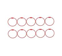 WATIIFUFU 10pcs Metal Keyring Smooth Surface Retro Red Steel Wire Key Chain for Keys Easy to Install Lightweight and Functional