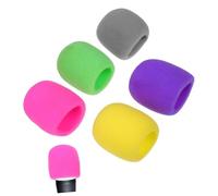 WATIIFUFU 10pcs Microphone Sponge Covers Soft Mic Protective Covers Sturdy Universal Mic Sleeve for Ktv and News Interviews with Assorted Colour Sponge Material