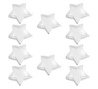 WATIIFUFU 10pcs Plastic Star Fillable Ornaments 80x80x36mm Candy Holder Craft Bauble Boxes for Wedding Christmas Holiday Hanging Decorations