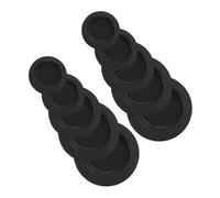 WATIIFUFU 10pcs Round Rubber Piggy Bank Plugs Stoppers Black Saving Bank Covers for Money Boxes and Perforated Piggy Reusable Secure Coin Closure