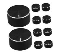 WATIIFUFU 10pcs Small Amplifier Volume Control Knob Caps for Power Amplifier Guitars Audio Adjustment Fitting Replaceable Daily Use Caps
