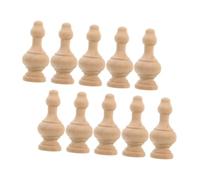 WATIIFUFU 10pcs Solid Wood Baluster Spindles Small Bridge Decorative Columns for DIY Furniture and Staircase Railings Easy Installation Authentic Natural Grain Finish Multipurpose Home