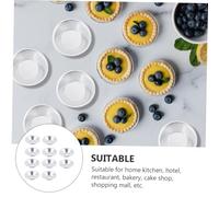 WATIIFUFU 10pcs Tart Pans Aluminum Alloy Tart Moulds Non-Stick Pudding Mold for Baking Desserts Afternoon Tea Banquet Family Gathering