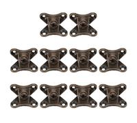 WATIIFUFU 10Pcs Zinc Alloy Corner Brackets Heavy Duty Furniture Angle Braces with Anti-rust Bronze Finish for Cabinet Shelf Support and Frame Joining