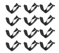 WATIIFUFU 12pcs Black Adhesive Ribbon Bows for Crafts and Garland Decoration, Reusable Polyester Bowknots, Easy to Attach for Easter, Spring Day, Mother's Day, Weddings, and Home Decor