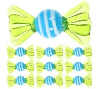 WATIIFUFU 12Pcs Classic Style Abstract Painted Glass Candy Sculptures Mixed Colorful Crystal Sweets Handicraft Decorations for Home Party Event