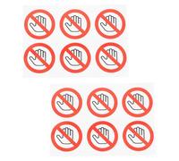 WATIIFUFU 12pcs Do Not Touch Warning Stickers 2 Inch round Self-adhesive Vinyl Safety Labels with Standardised Graphics and Text for Workplace Equipment Protection
