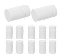 WATIIFUFU 12pcs Hdpe Empty Bottle Medicine Container 20ml Reusable Small Pill Container with Screw Cap Travel Storage Mini Bottles with Lids 1.97x1.06x1.06in