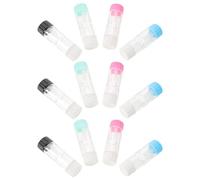 WATIIFUFU 12pcs Portable Hard Storage Containers for Contacts Compact Sealed Eye Lenses Case with Color-Coded Holders Travel-Friendly Soak Box for Outdoor and Daily Use
