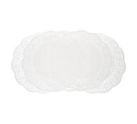 WATIIFUFU 140 Sheets Food Paper Pad Cake Doily Round Lace Style White Food-Grade Paper Easy Clean-up Prevent Sticking for Pastries and Shower Collages