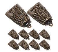 WATIIFUFU 16pcs Antique Bronze Gold Small Dragon Bell Pendants Copper Wind Chime Charms for DIY Crafting Nursery Decor Feng Shui Hanging Ornaments